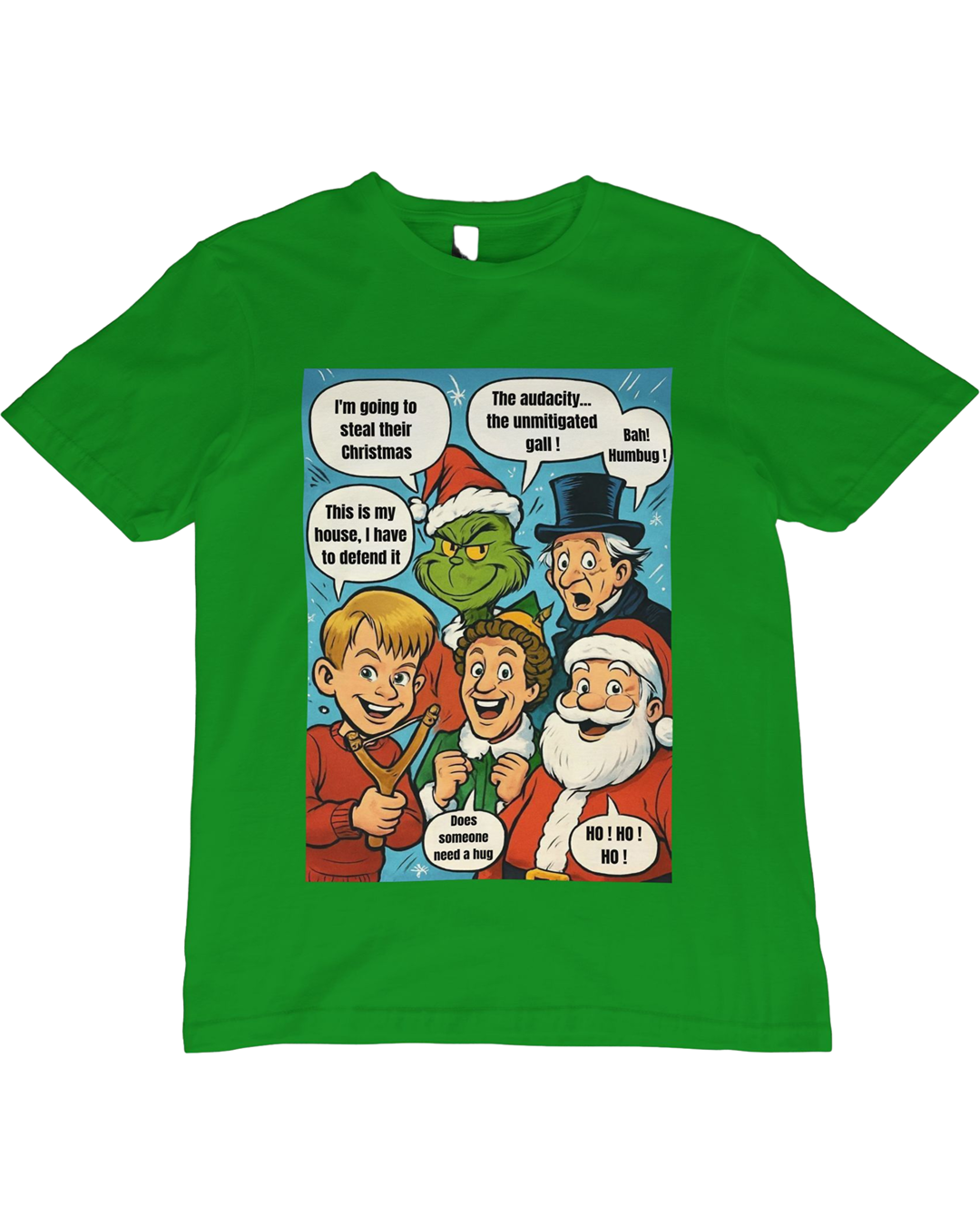 Christmas Movie T-Shirt Comic-Style – Funny Holiday Group Graphic Tee