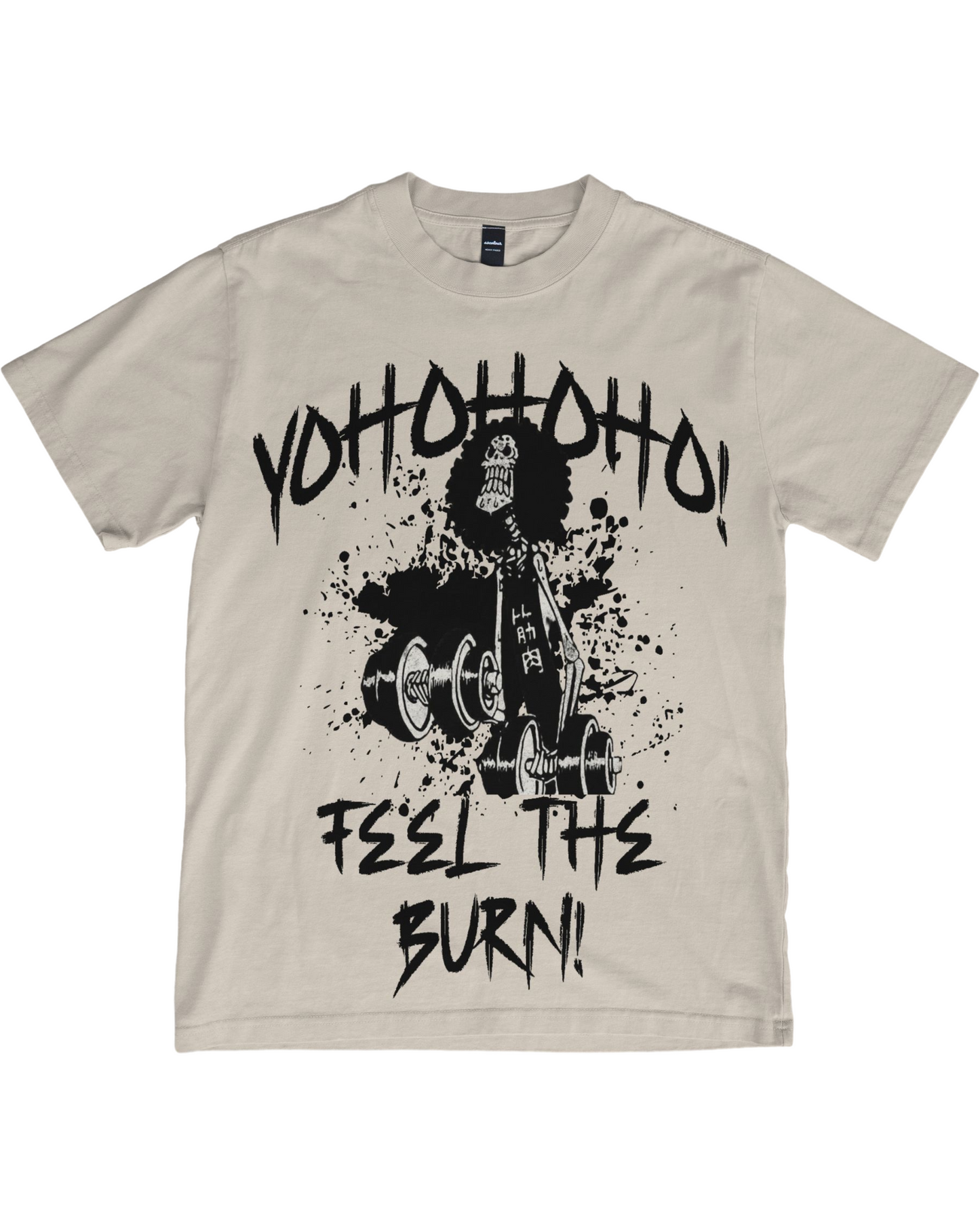 Yohohoho! Feel The Burn – Brook’s Gym Tee - Anime Gym Shirt - Funny Gym Shirt - Anime Fitness - Workout Tee