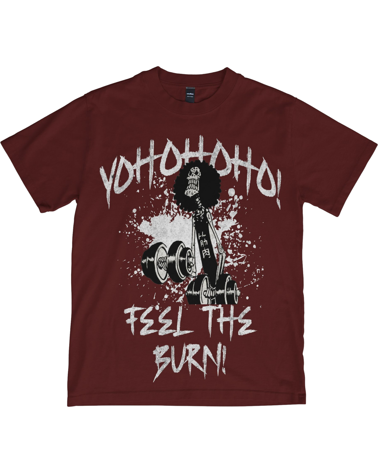 Yohohoho! Feel The Burn – Brook’s Gym Tee - Anime Gym Shirt - Funny Gym Shirt - Anime Fitness - Workout Tee