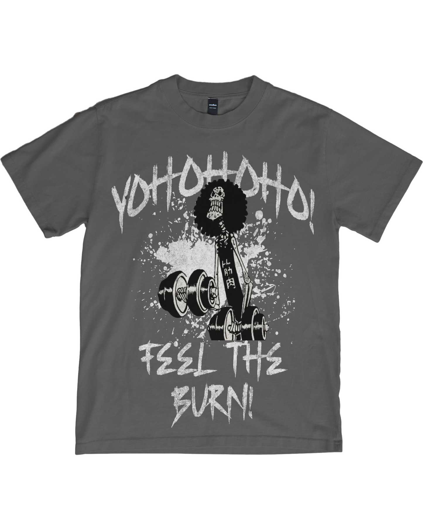 Yohohoho! Feel The Burn – Brook’s Gym Tee - Anime Gym Shirt - Funny Gym Shirt - Anime Fitness - Workout Tee