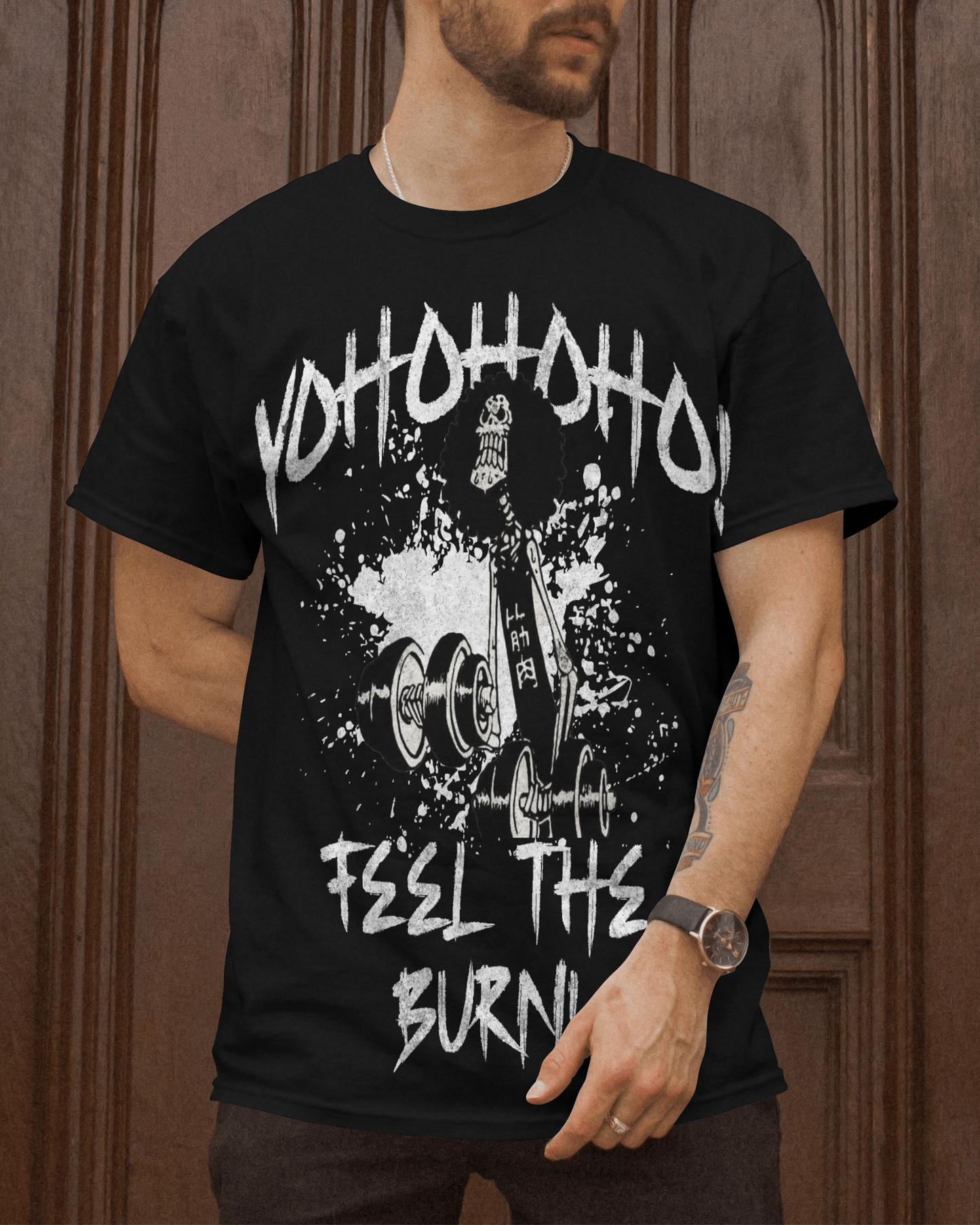 Yohohoho! Feel The Burn – Brook’s Gym Tee - Anime Gym Shirt - Funny Gym Shirt - Anime Fitness - Workout Tee