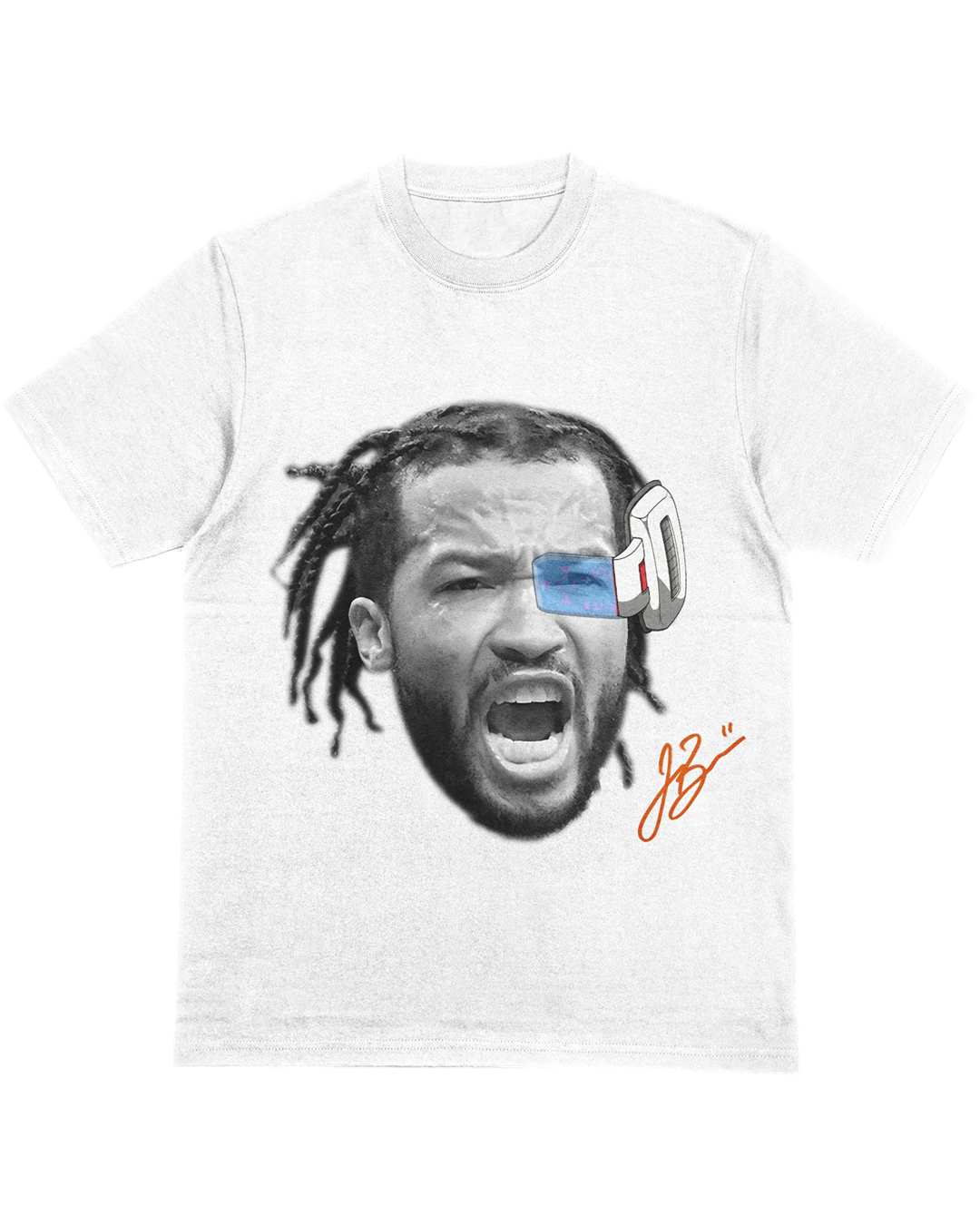 J. Brunson - Big Face Graphic T-Shirt – Power Level Scouter Style Tee for Streetwear Fans