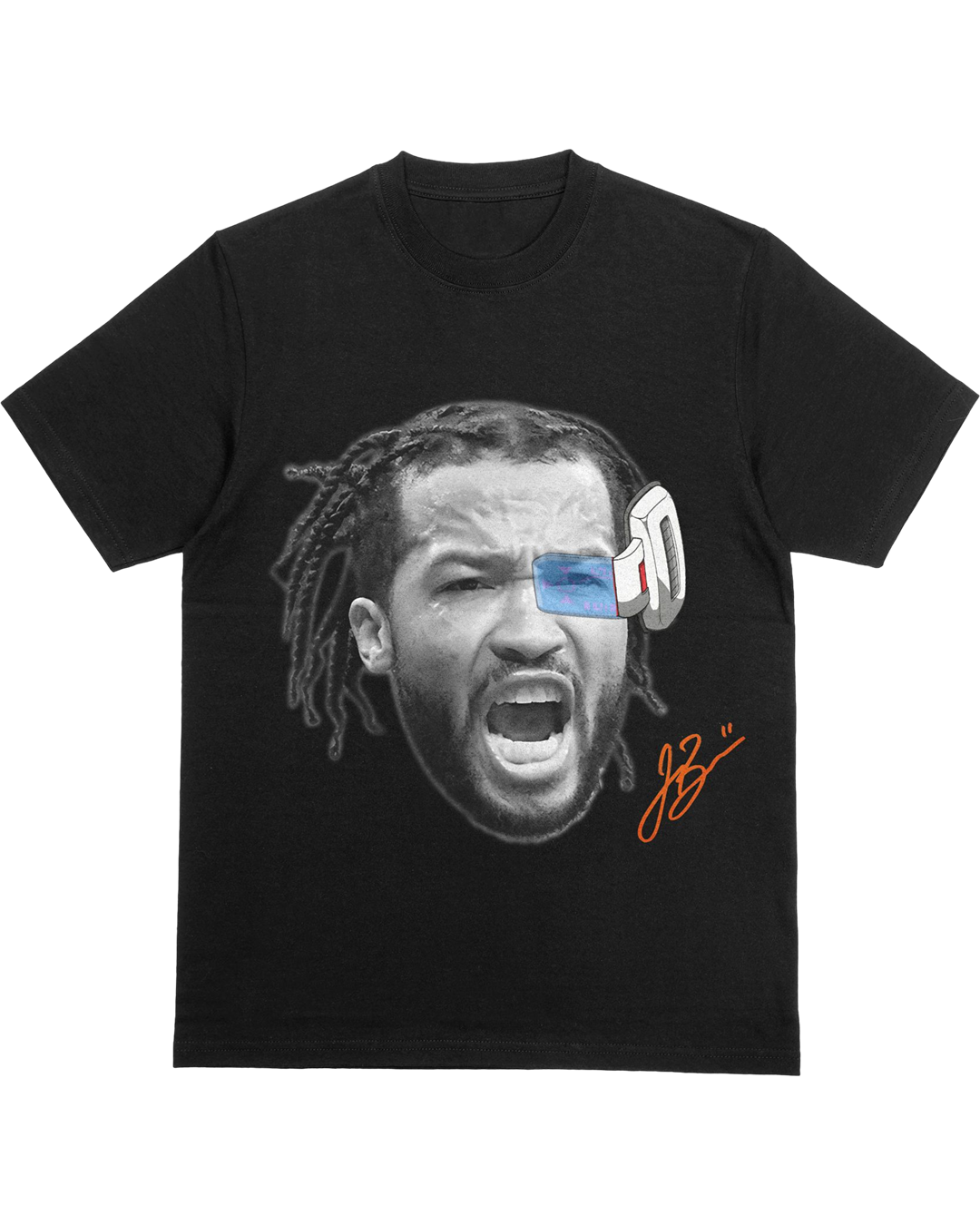 J. Brunson - Big Face Graphic T-Shirt – Power Level Scouter Style Tee for Streetwear Fans