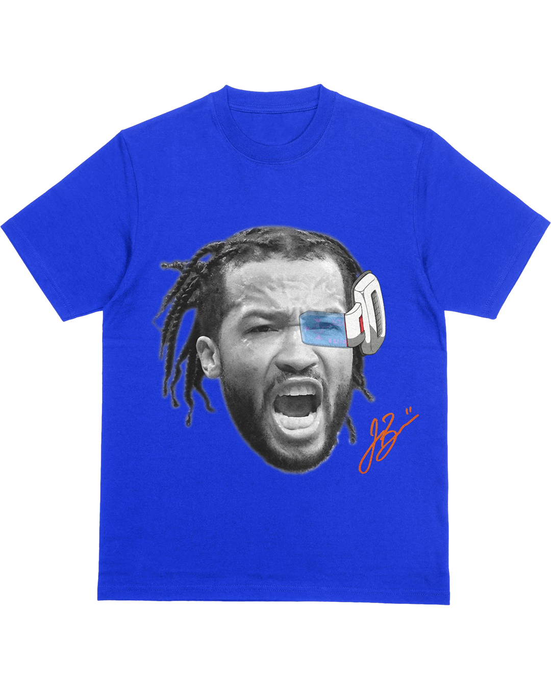 J. Brunson - Big Face Graphic T-Shirt – Power Level Scouter Style Tee for Streetwear Fans