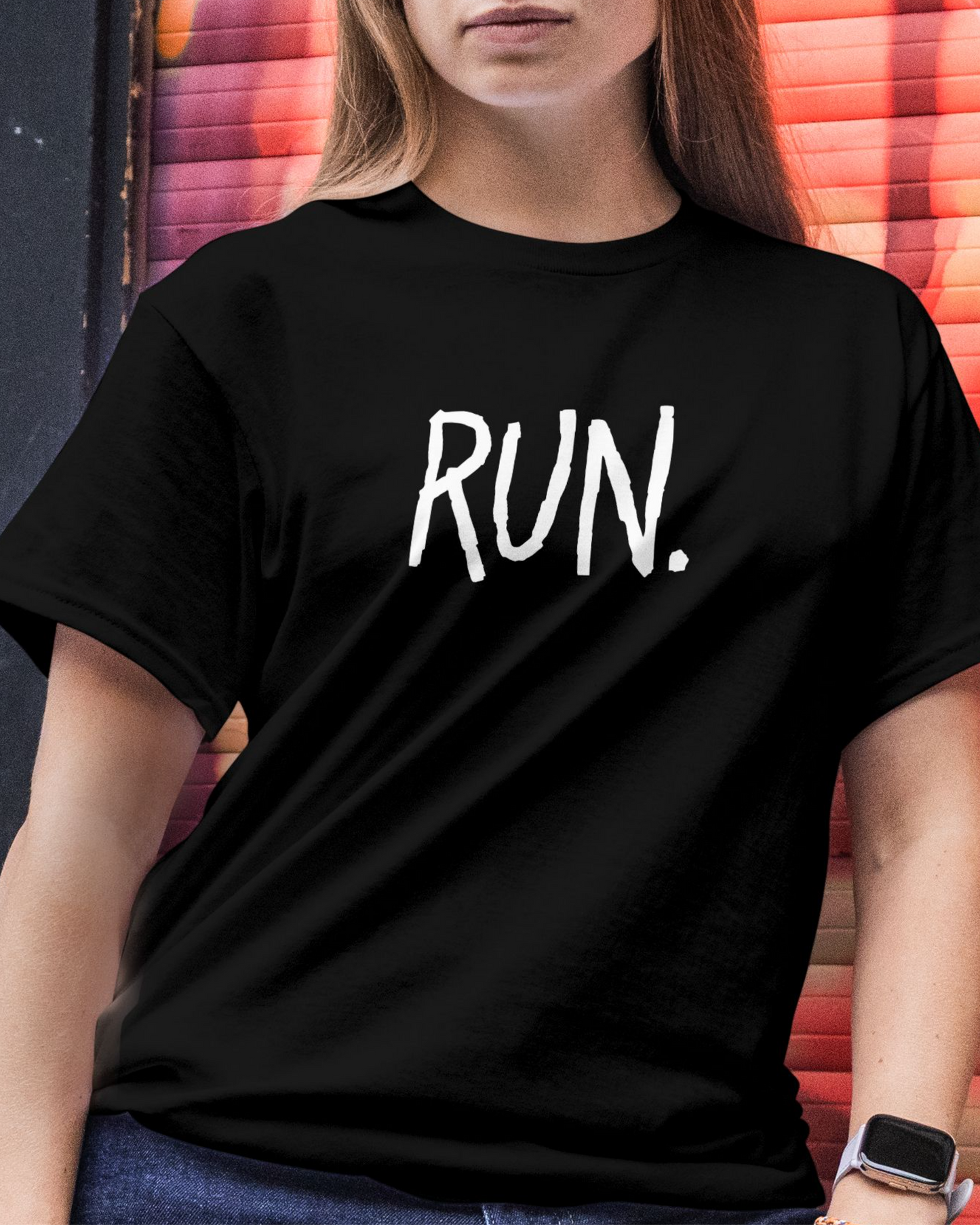 Jason V Halloween T-Shirt β Oversized Back Graphic | 'RUN.' Front Print | Horror Streetwear