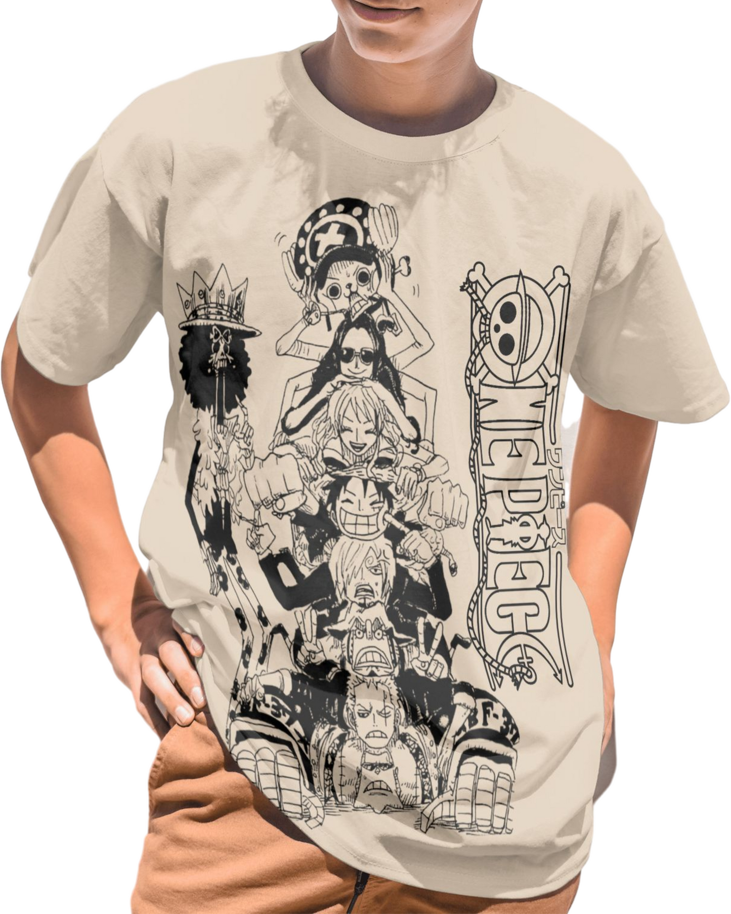 Straw Hat Crew Anime T-Shirt | Oversized Front Graphic Anime Graphic Tee - Anime Fan Gift - Unisex Anime Shirt