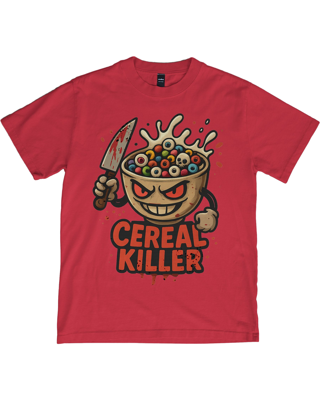 Cereal Killer Halloween T-Shirt β Funny Spooky Tee with Evil Cereal Bowl & Knife