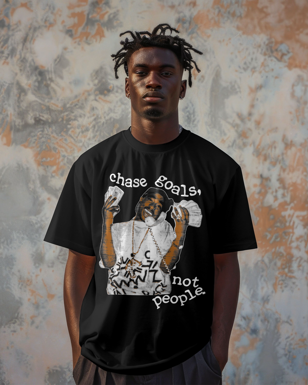 Chase Goals Not People – Bold Motivational Tee