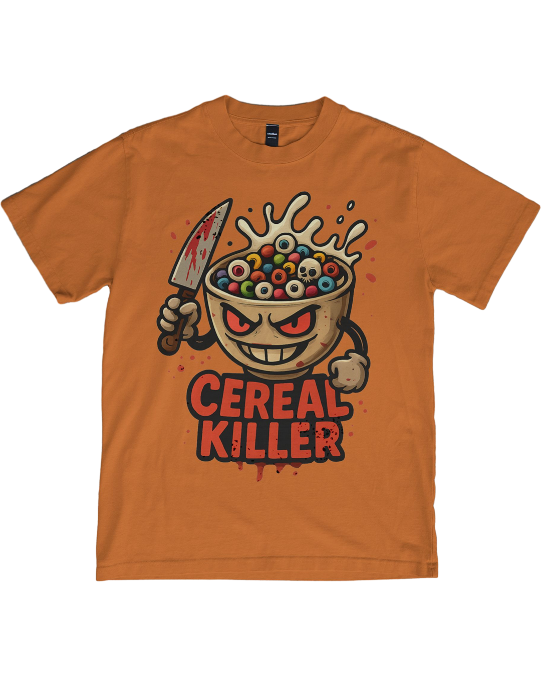 Cereal Killer Halloween T-Shirt β Funny Spooky Tee with Evil Cereal Bowl & Knife