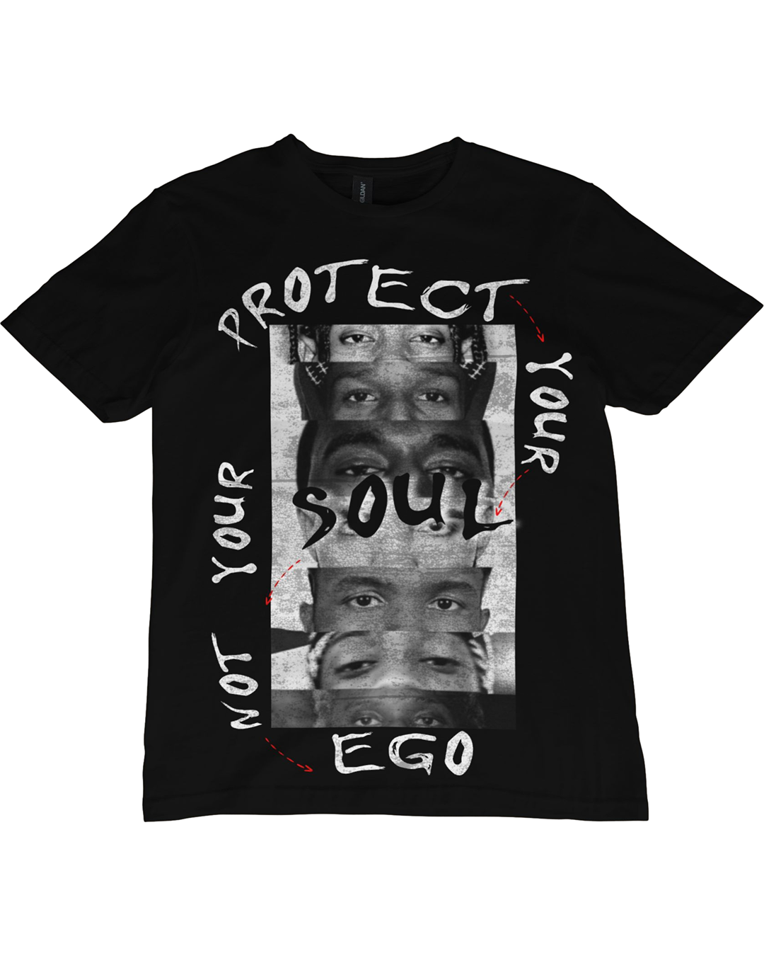 Protect Your Soul Not Your Ego T-Shirt – Rap Icons Eyes Graphic Tee