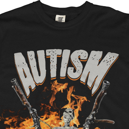 Autism Skull Meme Oversized Graphic Tee
