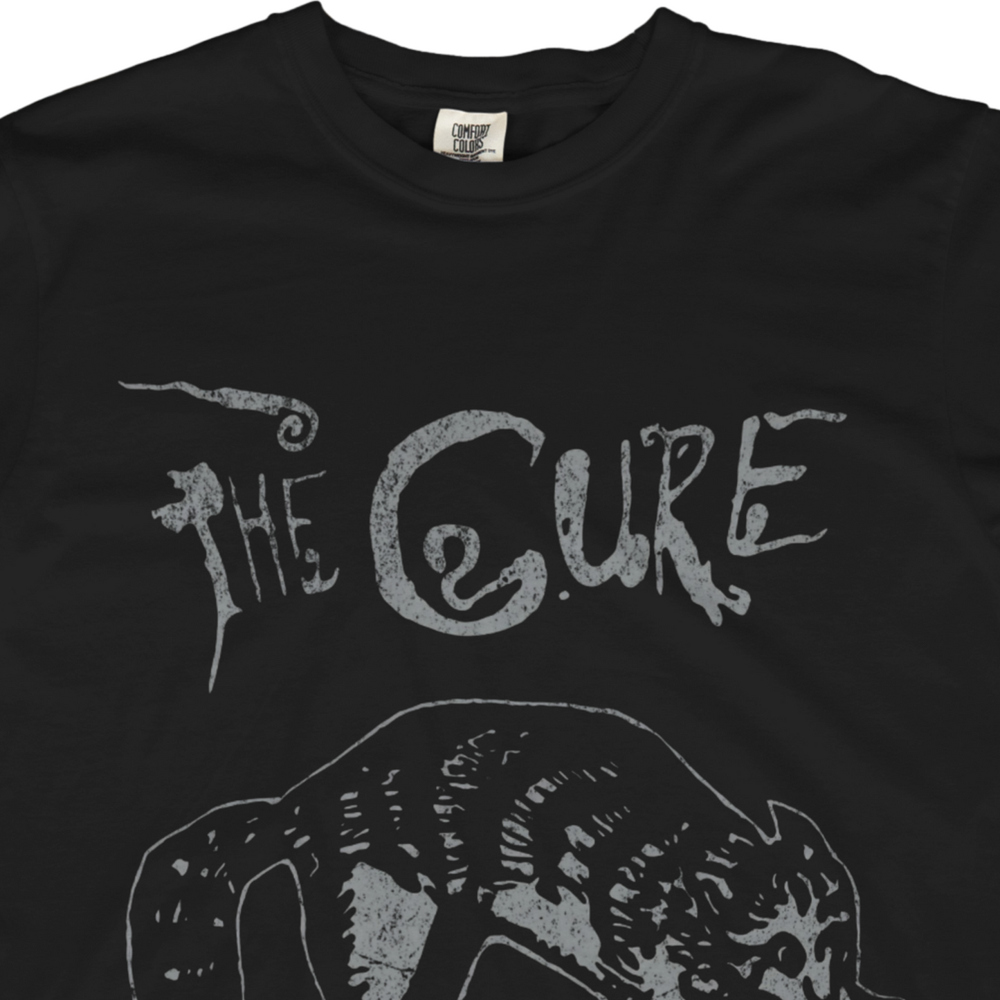 The Cure Cat Artwork Vintage Style Tee