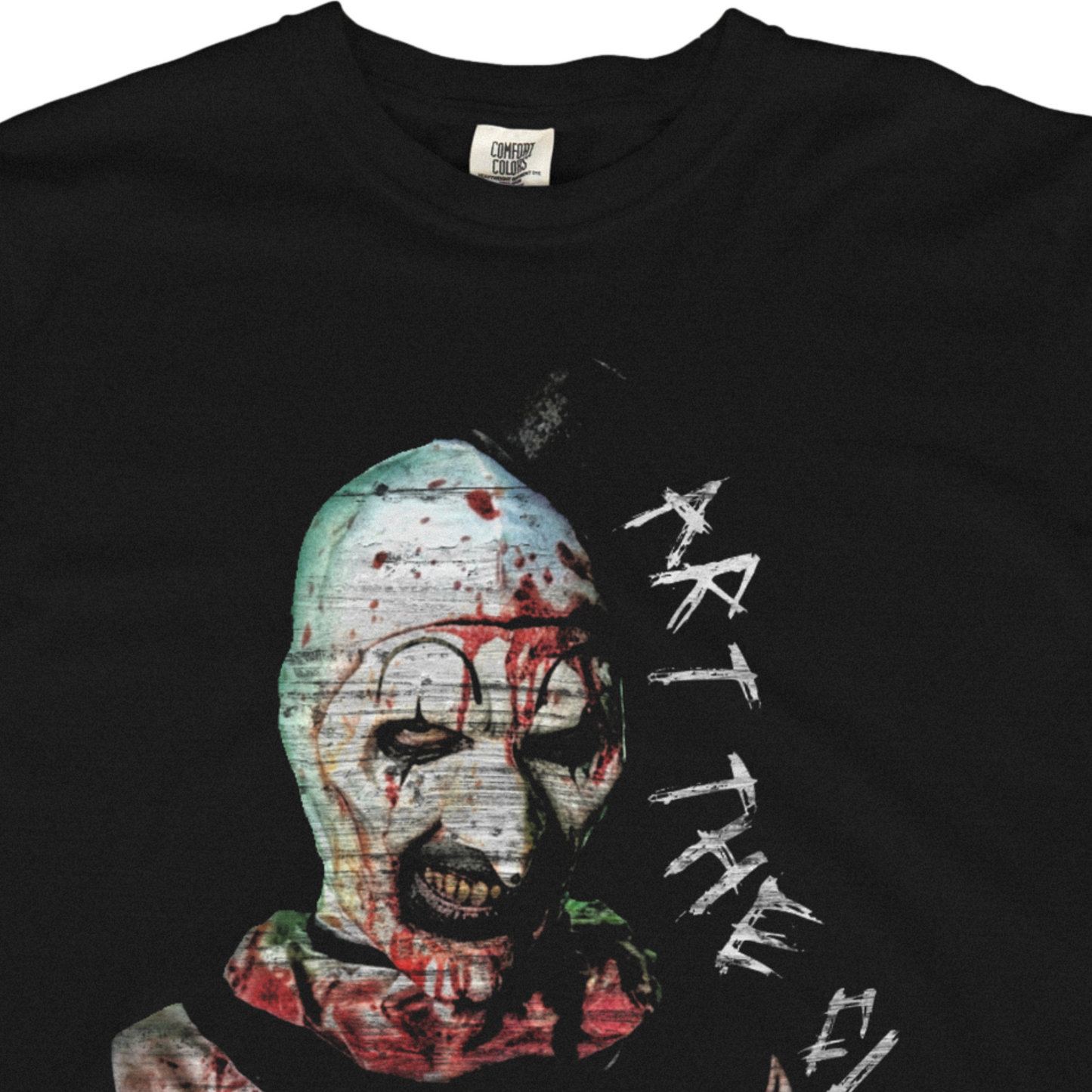 Horror Art Clown Distressed Oversized Graphic Tee