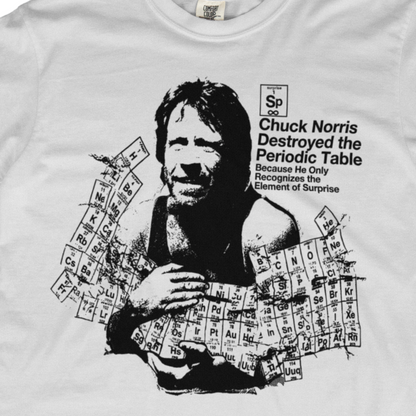 Chuck Norris Periodic Table 2000s Y2K Tee