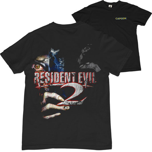 Double-Sided Resident Evil 2 1998 PS1 Retro Style Tee