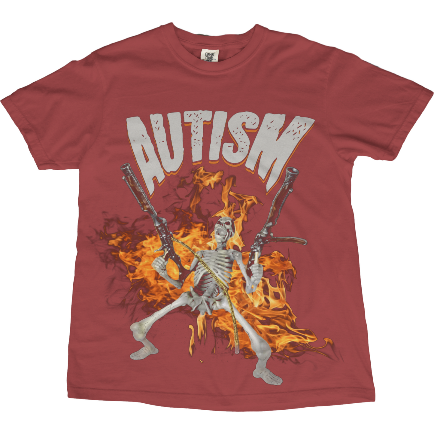 Autism Skull Meme Oversized Graphic Tee