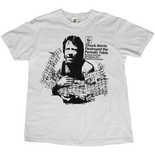 Chuck Norris Periodic Table 2000s Y2K Tee