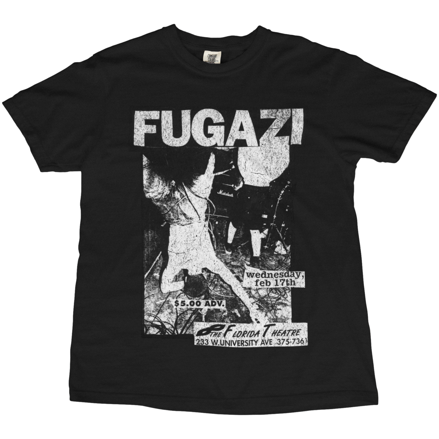 Fugazi Distressed Graphic Vintage Style Tee