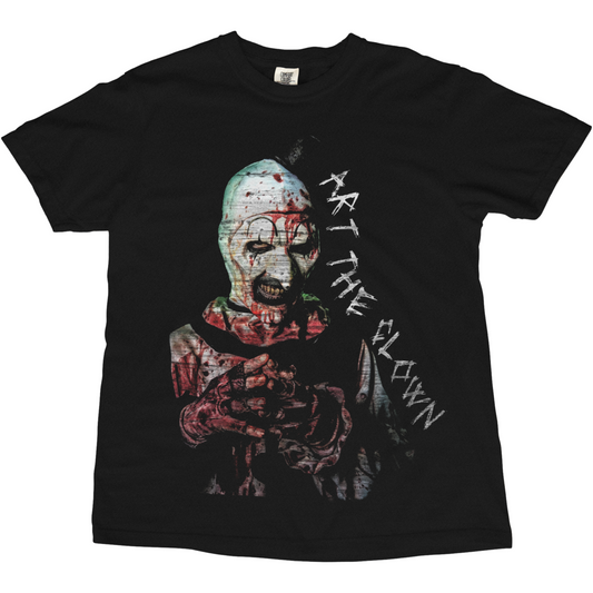 Horror Art Clown Distressed Oversized Graphic Tee