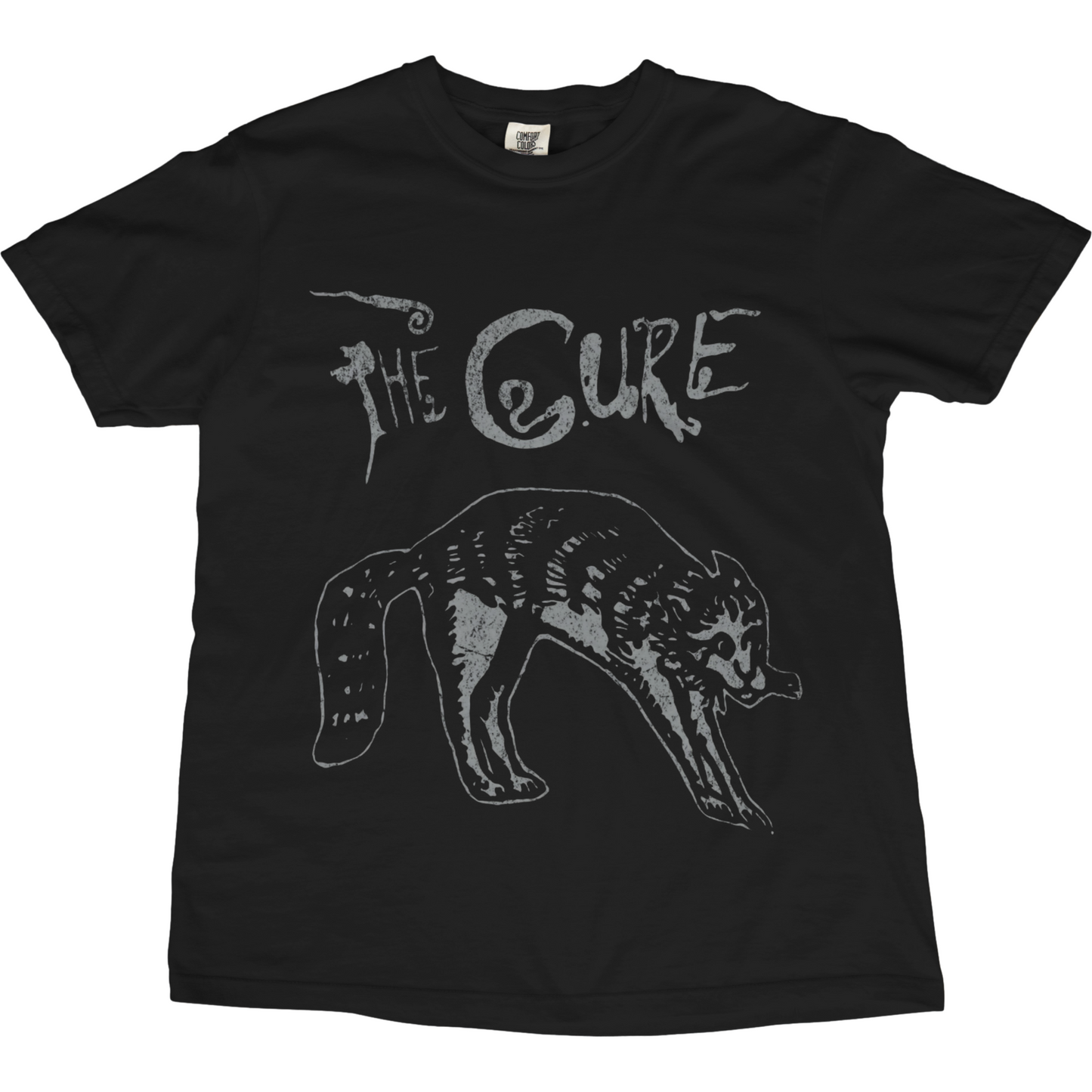 The Cure Cat Artwork Vintage Style Tee