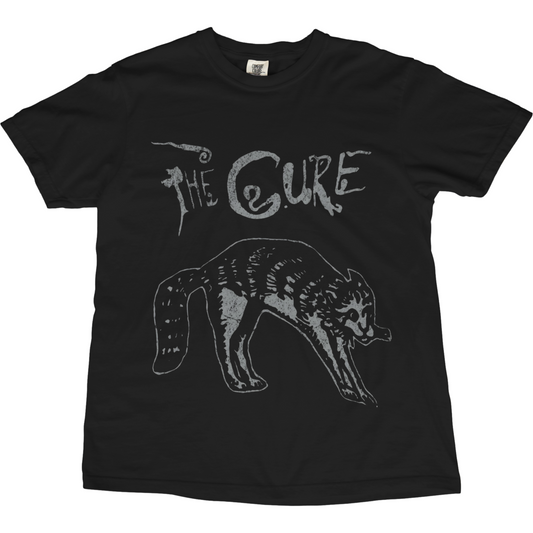 The Cure Cat Artwork Vintage Style Tee