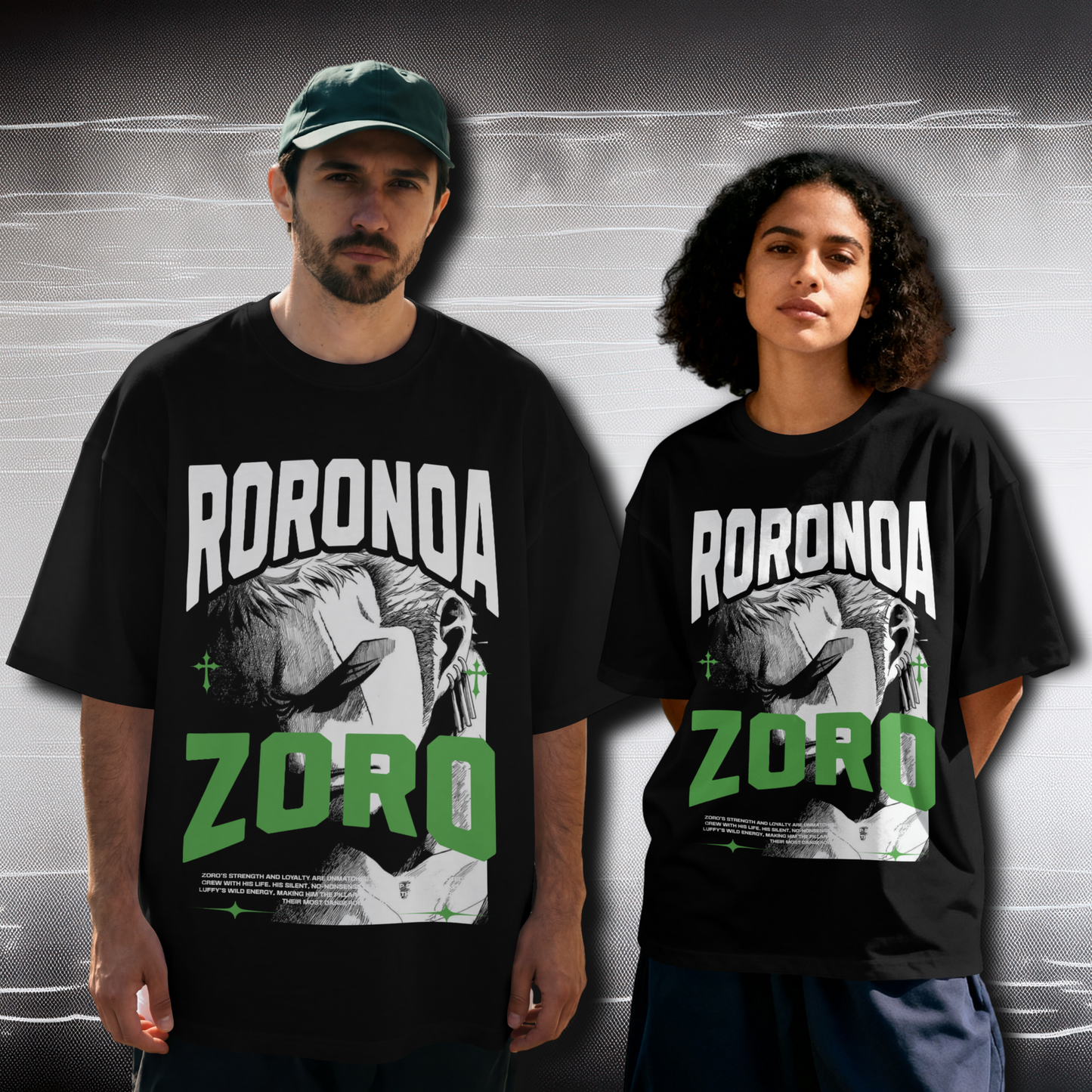 3 Sword Style Oversized Graphic Tee