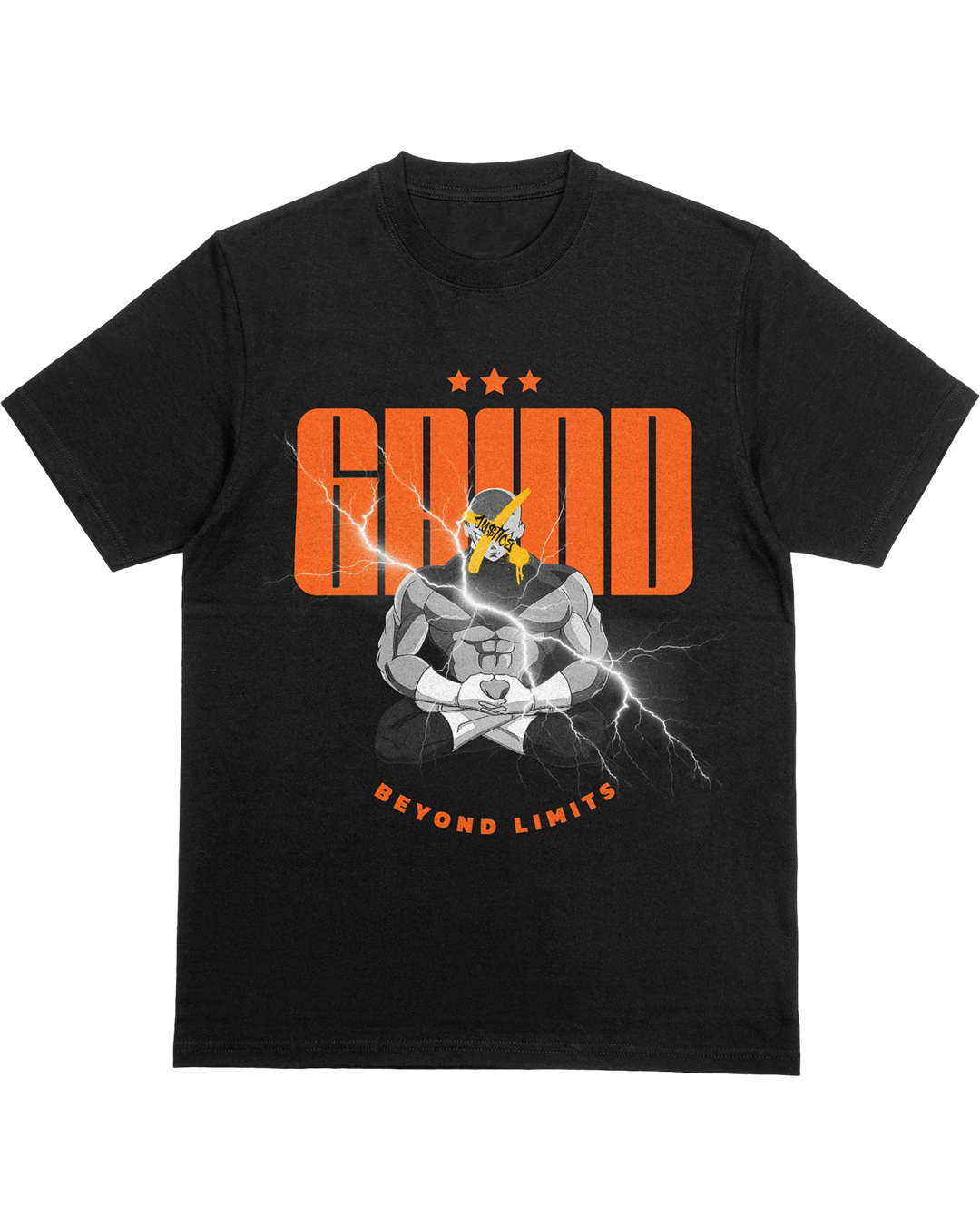 Grind Beyond Limits – Focused Warrior Meditation Tee