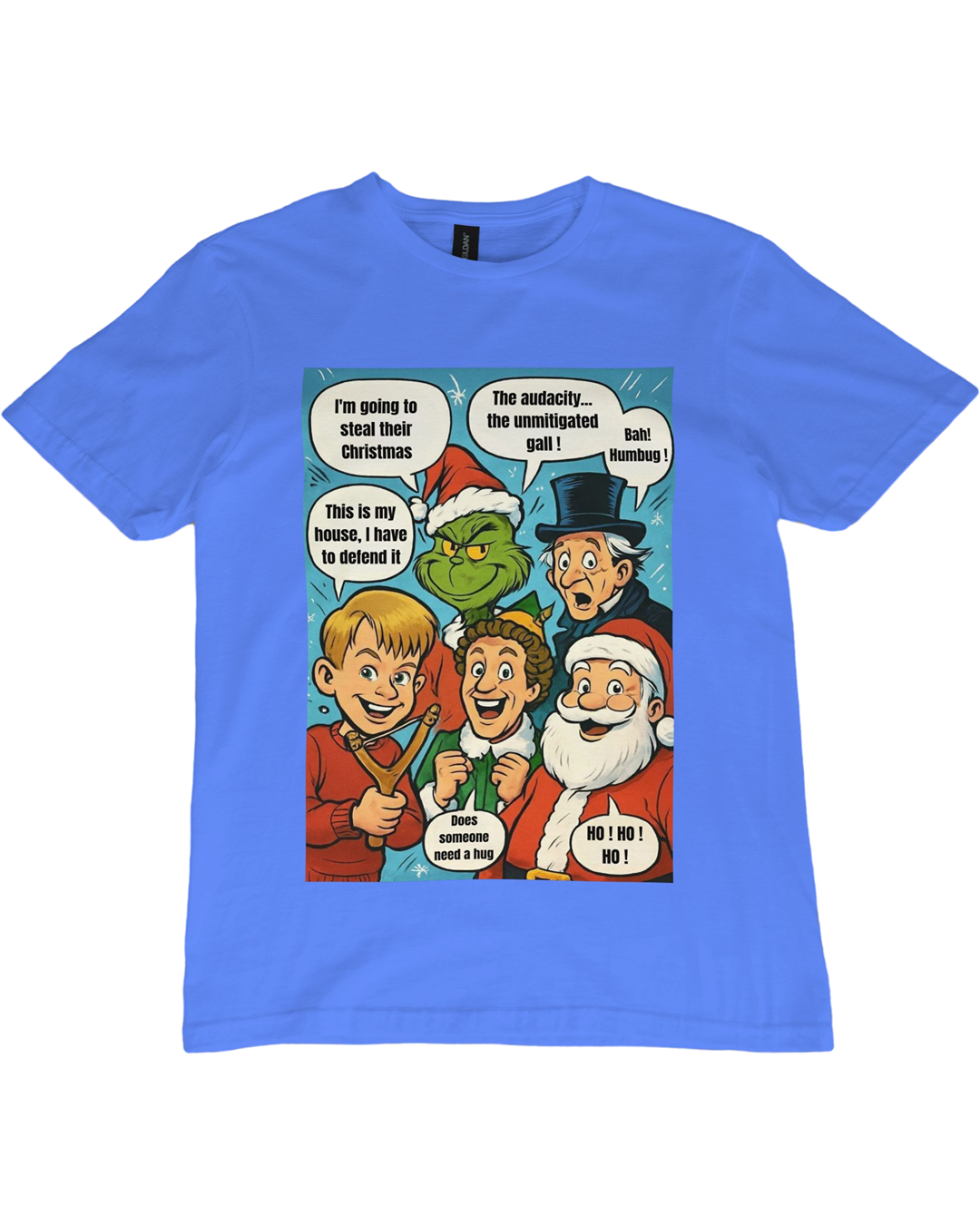 Christmas Movie T-Shirt Comic-Style  – Funny Holiday Group Graphic Tee