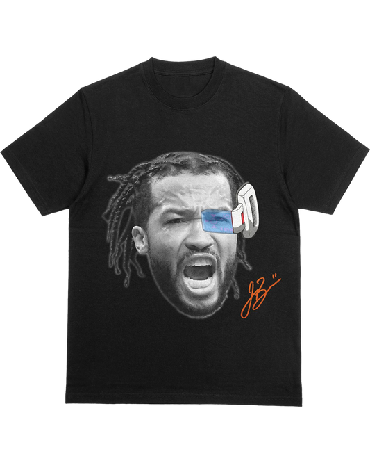 J. Brunson - Big Face Graphic T-Shirt – Power Level Scouter Style Tee for Streetwear Fans
