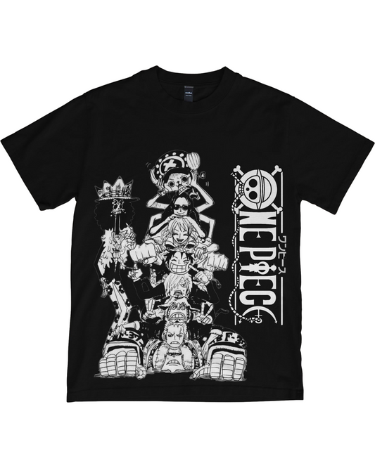 Straw Hat Crew Anime T-Shirt | Oversized Front Graphic Anime Graphic Tee - Anime Fan Gift - Unisex Anime Shirt