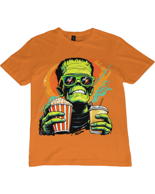 Frankenstein Movie Night T-Shirt – Funny Halloween Popcorn Tee