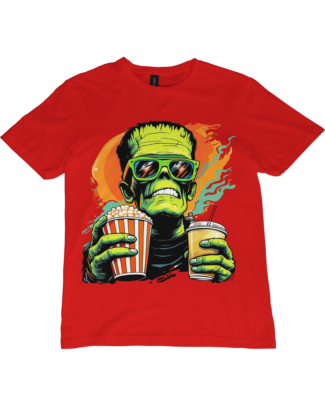 Frankenstein Movie Night T-Shirt – Funny Halloween Popcorn Tee