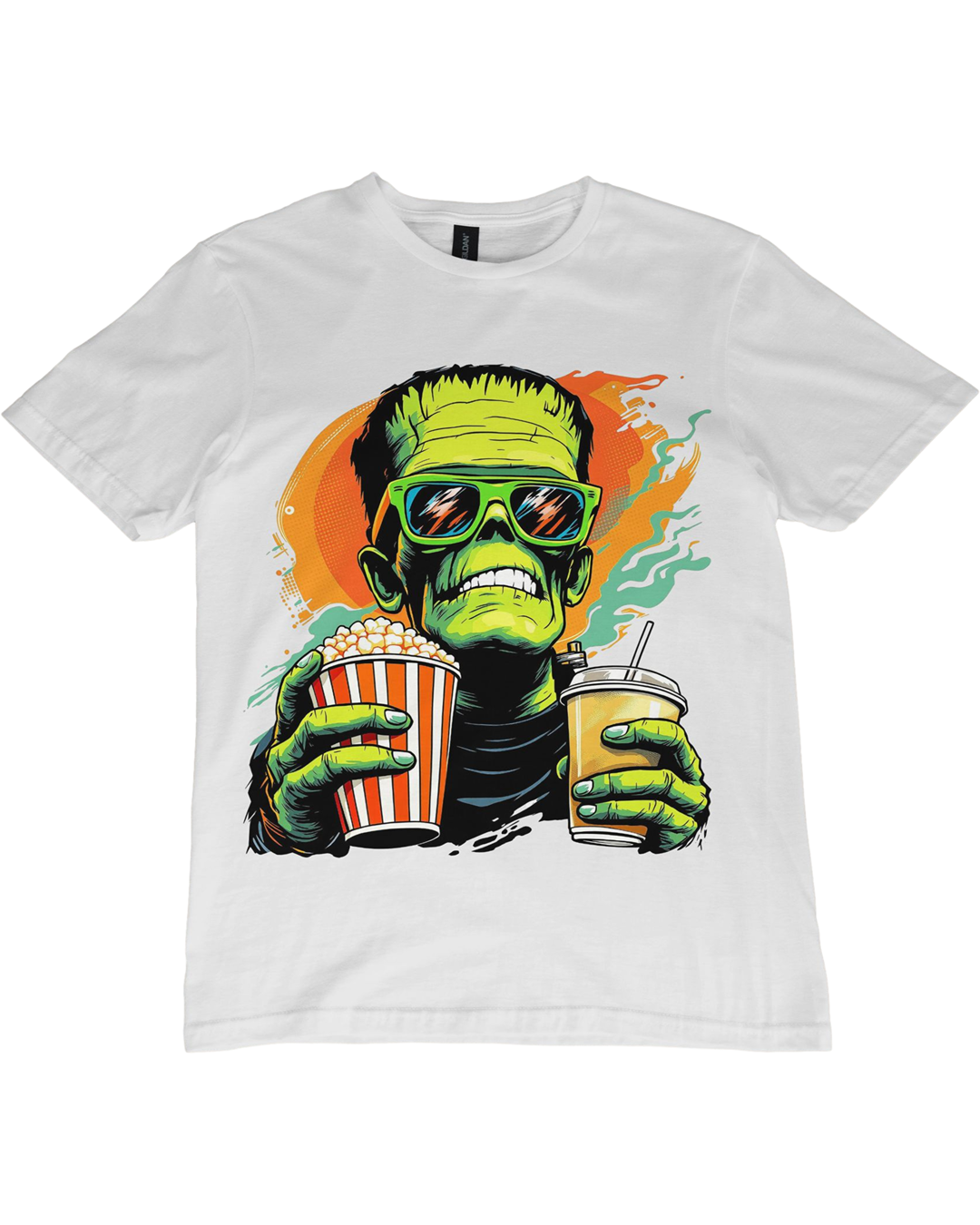 Frankenstein Movie Night T-Shirt – Funny Halloween Popcorn Tee
