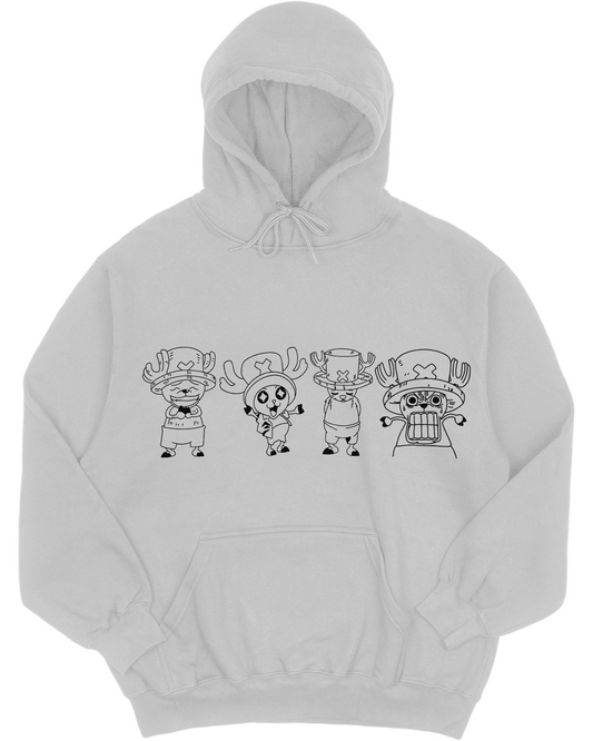 Tony Tony Chopper Hoodie – 4 Moods Hoodie – Unisex Anime Streetwear