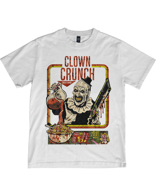 Clown Crunch Horror T-Shirt – Terrifying Breakfast Vibes
