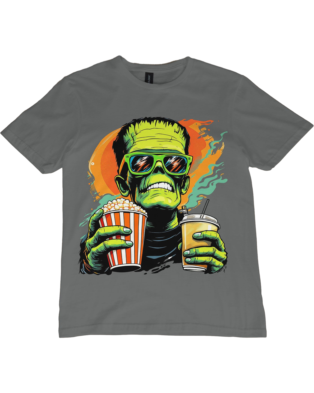 Frankenstein Movie Night T-Shirt – Funny Halloween Popcorn Tee