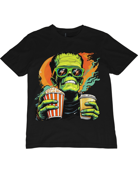 Frankenstein Movie Night T-Shirt – Funny Halloween Popcorn Tee
